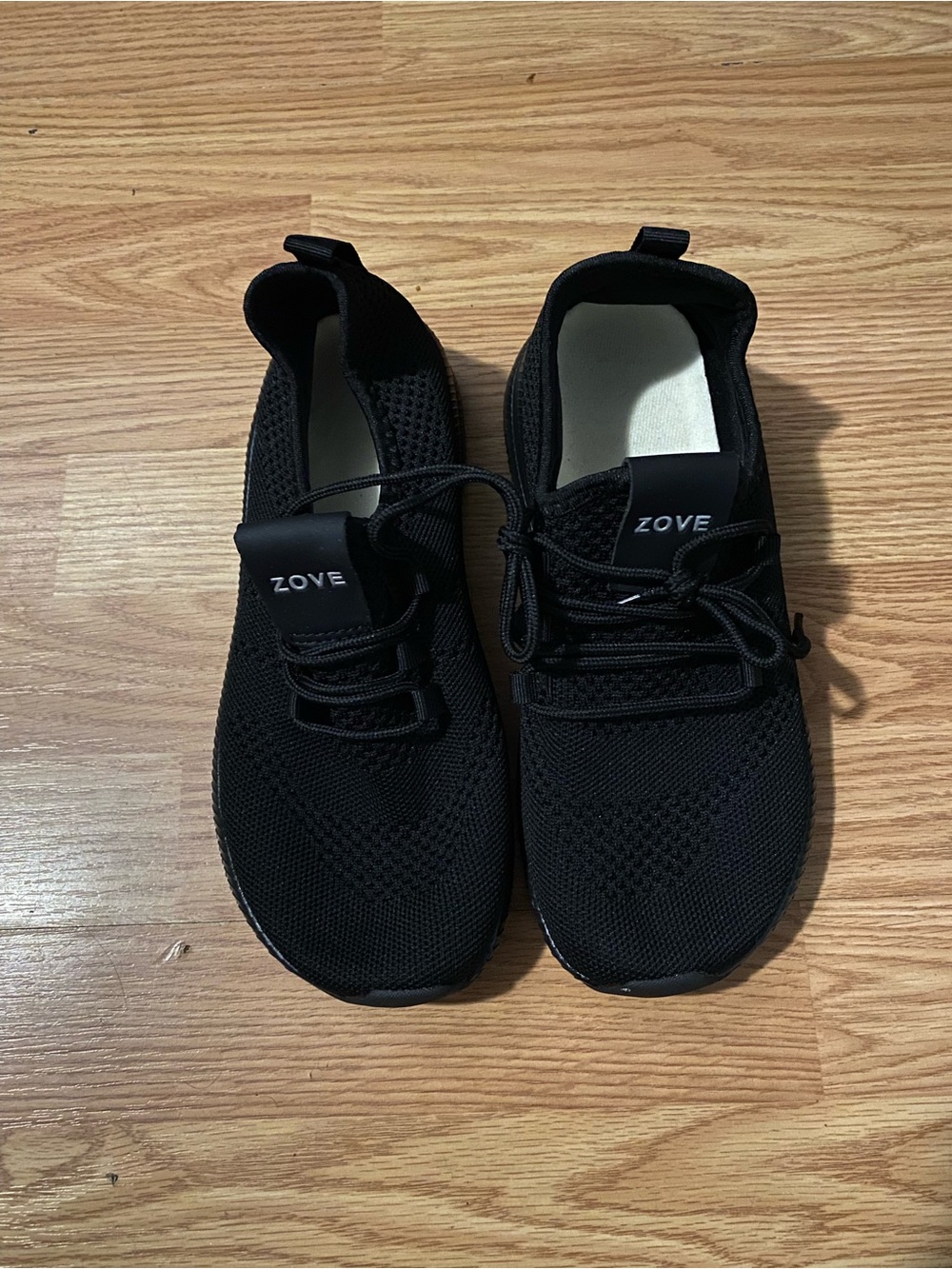 Men's Black Knit Athletic Sneakers